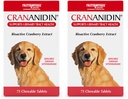 Nutramax Crananidin for Dogs, Urinary Tract Health and Bladder Health Support, Cranberry Supplement for Dogs of All Breeds and Sizes, Chewable Tablets, 75 Count (Pack of 2)