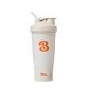 Protein Shaker Bottle with Mixer Ball, BPA-Free Wheat Straw Material, Leak-Proof Lid, 20oz, Cream