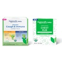 Hyland's Baby Organic Cough & Immune Day & Night Combo Pack, Eases Coughs, Supports Immunity, Promotes Sleep + Chest Rub, Soothe & Comfort Organic Lavender, Peppermint, & Chamomile Flower Oil