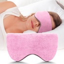 Mr. Sandman Weighted Eye Mask for Sleeping, Blackout Mask, 0.5 lbs, Pink | Reversible Cooling and Cozy Sides; Blackout Eye Cover for Sleep and Travel; Gentle Weighted Comfort; Gift for Women and Men