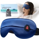 YFONG Cordless Heated Eye Mask for Dry Eyes, Warm Eye Compress, Blue | 3 Heat Settings, Soothing Relief for Dry, Chalazion Blepharitis Stye Eye Treatment, MGD, Moist Heat, Washable Eye Cover
