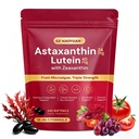 19 in 1 Astaxanthin 24mg, 8 Month Supply, Astaxanthin Supplements Sourced from Fresh Microalgae with Lycopene, Grape Seed, Vitamin E, Supports Eye, Immune, Skin Health, Antioxidant - 240 Capsules