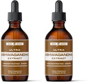 Ashwagandha Liquid Drops - Organic Ashwagandha Supplements with Rhodiola Rosea Tincture - Root Extract for Mood and Energy - Supplement for Men & Women (Pack of 2)