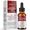 Liposomal Astaxanthin 24mg Liquid Drops, Antioxidant Support | Overall Wellness Support for Skin & Eye Health, Combats Cellular Aging & Fatigue, with Lutein & Zeaxanthin, Non-GMO, 2 FL OZ