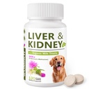 Milk Thistle & SAM-E for Dogs, Advanced Liver & Kidney Support | with Silymarin, Detox Supplement for Dogs- 120 Chewable Tablets
