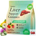 Liver Detox Cleanse & Repair, Liver Support Supplement with Milk Thistle, | NAC, Dandelion Root, Turmeric & Artichoke for Liver Health, Digestion, Immunity, Family-Friendly, Vegan, 180 Gummies