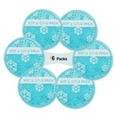 OLESILK Small Round Gel Beads Ice Packs with Cloth Backing, 6 Packs | Reusable, Hot and Cold Therapy for Breastfeed Injury, Kids Pain Relief, Headache, Tired Eyes, Wisdom Teeth, Sinus Relief