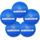 Reusable Round Hot and Cold Gel Ice Packs for Injuries | Cold Compress, Ice Pack, Cold Pack, Gel ice Pack, Cold Packs for Injuries | 5 Pack | Flexible Round Ice Packs for Eye and Neck, Leak-Resistant, Non-Toxic Cold Compress
