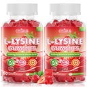 L-Lysine Gummies 1000mg, L-Lysine Supplements for Kids & Adults,120 Counts | Essential Amino Acid Supplement for Immune Support & Skin Health, High Potency Vegan, Sugar-Free, Strawberry Flavor