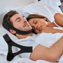 Snoring Chin Strap Comfortable Universal Snoring Devices Adjustable Effective Stop Snoring Sleep Snore Reducing Aid for Women and Men (Black)