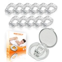 Mobi Lock Magnetic Nasal Clip (Pack of 12) - Silicone Nose Clip - A Simple Solution for Nasal Snorers - Reusable Snoring Device to Enjoy a Peaceful Night's Sleep | Magnet-guided tips, opens the nostrils, all-night hold, low-visibility, for travel