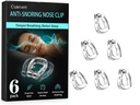 Anti Snoring Devices, 6-Pack Magnetic Snore Stopper with Adjustable Silicone Nose Clip, Effective Snoring Solution for Restful Sleep, Professional Nose Vents to Relieve Snoring, 0.52in*0.69in