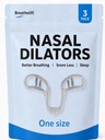 Nasal Dilators for Breathing and Sleeping, Less Snoring Nose Vents Snoring Solution for Better Sleep, Silicone Nose Clips, Comfortable Snore Stopper, Graphite Mist