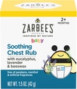 Baby Deothing Chest Rub του Zarbee με ευκάλυπτο & λεβάντα, πετρέλαιο-ελεύθερο ασφαλή και αποτελεσματική Φόρμουλα, 1,5 ουγγιά