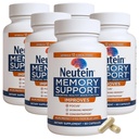 Memory & Focus Supplement – Clinically Studied Plant-Based Brain Support for Adults & Seniors, Supports Concentration & Recall, Made in USA (5 Pack, 300 Capsules)