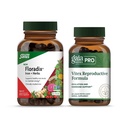 Floradix Iron + Herbs - Iron Supplement for Healthy Energy Support* & Gaia Herbs Pro Vitex Reproductive Formula - Bundle (Pack of 2)
