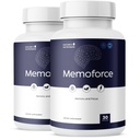 MemoForce - Natural Supplement with Ginkgo Biloba, Bacopa Monnieri for Brain & Memory Support | Non-GMO, Stimulant-Fre | Made in The USA, GMP-Certified | 30 Capsules - 2 Month Supply