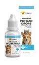 Dog and Cat Ear Cleaning Solution for Dog & Cat – Vet Recommended Ear Cleaner, Helps Remove Wax & Odor, Supports Healthy Ears, Gentle No-Rinse Formula - 1 Oz - 30 Ml
