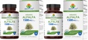 Organic Alfalfa 1500mg, 45 Servings, Vegetarian, Gluten Free, 90 Vegetarian Tablets (Pack of 2)