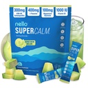 Nello Supercalm Powdered Drink Mix, Cortisol Reducer and Sleep Aid Supplement, L Theanine, Ksm-66 Ashwagandha, Magnesium Glycinate, Vitamin D 3, No Sugar, Non GMO, On The Go, 20 Ct, Honeydew Melon
