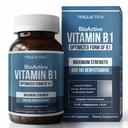 BioActive Vitamin B1 600mg Capsules - Benfotiamine Fat-Soluble Form, Thiamine Supplement for Nerve, Energy & Metabolic Support with Magnesium & Alpha-Lipoic Acid - Maximum Strength, Non-GMO (60ct)