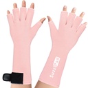 SuzziPad 2PK Hand Ice Pack for Fingers & Forearm, Arthritis & Carpal Tunnel | Extended Length Reusable Cold Wrap for Wrist, Post-Workout, Tendonitis, Cold Therapy Hand Sleeve for Women & Men, L, Pink