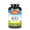 Carlson Chewable B-12, 1000 mcg, Vitamin B12, Lemon, 180 Chewable Tablets | Energy Production; Optimal Wellness