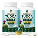 TUDCA 1200mg with Milk Thistle & NAC — 7-in-1 Liver Support Supplement | with Artichoke, Alpha Lipoic Acid, Beet Root, Dandelion,Zinc & Selenium – Detox, Bile Flow & Antioxidant Support,300 Capsules