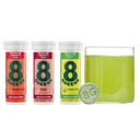 8G 8Greens Variety Pack Drink Tablets – Blood Orange, Peach, and Lemon Lime, 10-Count Tubes (3-Pack)