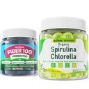 Nextdia Sugar Free Spirulina Chlorella Gummies 1 Pack + Fiber Gummies 2 Pack