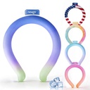 NEWGO Neck Cooling Tube, Neck Cooler for Summer, Blue Yellow Mix, 1 Pack | Hands-free Wearable Cooling, Reusable Ice Ring for Gardening, Menopause Hot Flashes, and Outdoor Sports