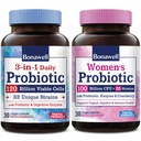 Probiotics 120 Billion & Probiotics for Women Bundle, Digestion, Immunity, Women’s Health, Probiotic 120 Billion Caps 30ct & Probiotics for Women Caps 30ct