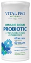 Vital Pro Naturals - Immune Biome Shelf Stable Probiotic with 60 Billion Cultures and 60 Strains, Digestive Support Probiotics for Women and Men with Prebiotics and Organic Mushrooms, 30 Capsules