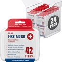 DecorRack 1000 Piece First Aid Kit, 42 Items Per Box, Car, Travel (24 Pack)