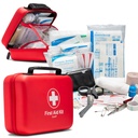 First Aid Kit 230 piece, Waterproof, for Indoor and Outdoor | Ideal For Home, Car, Hiking and Boating