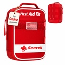 Senvok Small First Aid Kit for Car, Camping, Outdoor-with Color-Coded Lable | Fit for 1-2 people, 121pcs Molle Emergency Survival Kit with Zip Stitch Wound Closure, TQ, Compact to Fast Respond