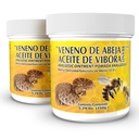 Veneno De Abeja, Aceite Vibora Ointment Analgesic Ointment Topical Pain Relief, Bee Venom Cream Reduce Inflammation Fresh Scent Unguent of 5.29 Oz Jars, (Pack of 2)