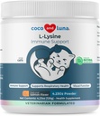 L-Lysine for Cats 900mg - Immune, Eye & Respiratory Support Powder | 900mg/scoop L-Lysine supports immune, eye & respiratory health. For cats with sneezing, runny nose, cold & herpes symptoms.