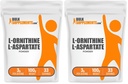 BulkSupplements.com L-Ornithine L-Aspartate Powder - Ornithine Supplement, Amino Acid Supplement - Gluten Free, 3g per Serving, 100g (3.5 oz) (Pack of 2)