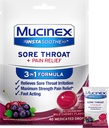 Mucinex InstaSoothe Sore Throat + Pain Relief Elderberry & Wild Cherry Flavor, Fast Acting, Powerful Oral Pain Reliever, 40 Medicated Drops