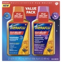 Theraflu Day and Night Pack, Honey and Elderberry, 2 x 8.3 fl oz | Cold, Cough, and Flu Relief Max Strength Value Pack, Dual Formulas for Day and Night, Convenient Syrup Format