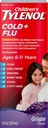 Children's Tylenol Cold & Flu, Acetaminophen, Grape, 4 fl. oz | Multi-Symptom Relief, Fever & Pain Reliever, Cough Suppressant, Antihistamine, Decongestant