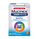 Mucinex Maximum Strength Fast-Max Cold & Flu All-in-One Liquid Gels, 16ct (Packaging May Vary)