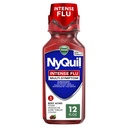 Vicks NyQuil Intense Flu Liquid, Over-the-Counter, Multi-Symptom, Nighttime Relief for Body Aches, Fever, Headache, Sore Throat, Sneezing, Runny Nose, and Cough, 6 Hour Relief, Cherry Flavor, 12 FL OZ