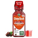 Vicks DayQuil Intense Flu Liquid, Over-the-Counter Medicine, Multi-Symptom, Powerful Daytime Relief for Body Aches, Fever, Headache, Sore Throat, and Cough, 6 Hour Relief, Cherry Flavor, 12 FL OZ