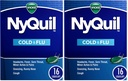 Vicks Nyquil Cold and Flu Nighttime Relief Liquid Capsules, 16 Count (Pack of 2)