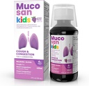 Kids Grape Cough & Cold Medicine | Mucus Expectorant | 1 Pk | Cough, cold and flu relief for kids, nasal decongestant and expectorant, tasty grape flavor