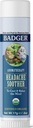 Badger Headache Soother, 100% Organic Essential Oil Aromatherapy, All-Natural Headache Relief w/Peppermint, Eucalyptus & Lavender, .6 oz