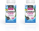 Fast Acting Gas Relief for Bloating & Flatulence,Drug Free Detoxifying Activated Charcoal Formula,100 Capsules,30 Day Supply,Pink,(Pack of 2)