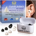 No More Motion Sickness Earplugs by Captain Arthur for Adults & Kids – Anti Nausea Seasickness Relief – Sea Sickness Travel Sickness & Car Sickness Prevention Cruise Ship Essentials